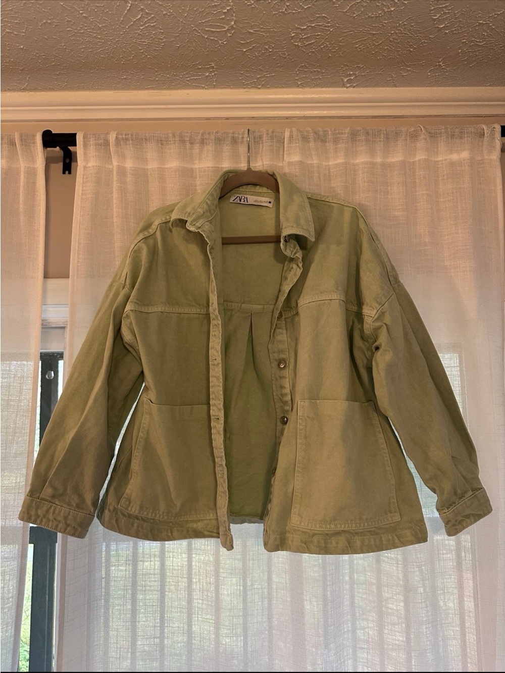 Zara Mint Green Utility Jacket